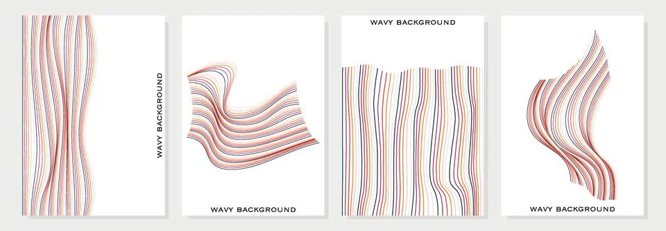 Vector set of templates. Geometric modern abstract background. Suitable for Stock Illustration