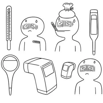 Vector set of thermometer Stock Illustration