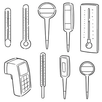 Vector set of thermometer Stock Illustration
