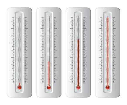 Vector set of thermometers Illustrazione stock