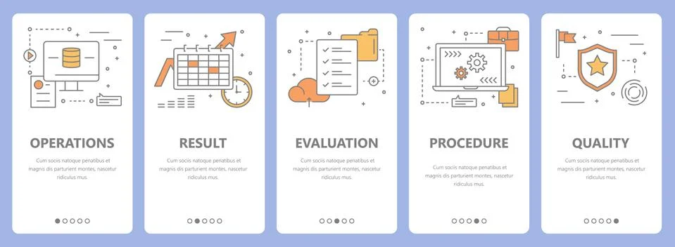 Vector set of thin line flat design audit concept banners イラスト素材