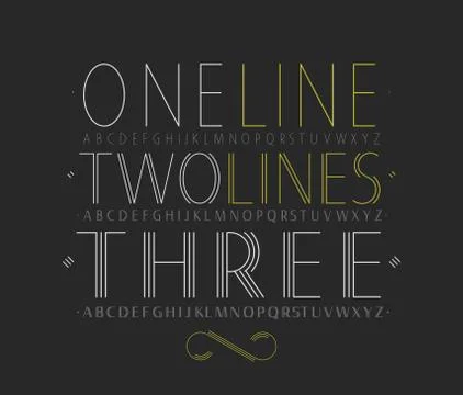 Vector set of three capital alphabets Stock-Illustration