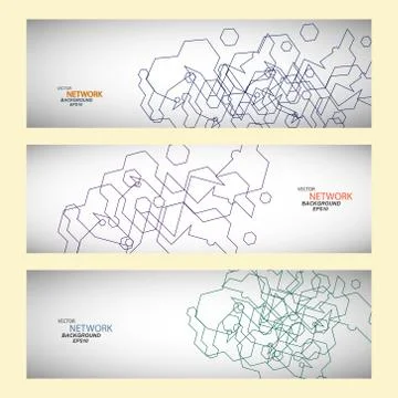 Vector set three sets of abstract contour lines Stock Illustration