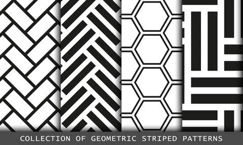 Vector set of tiled seamless patterns. Collection of floor wall textures 스톡 일러스트