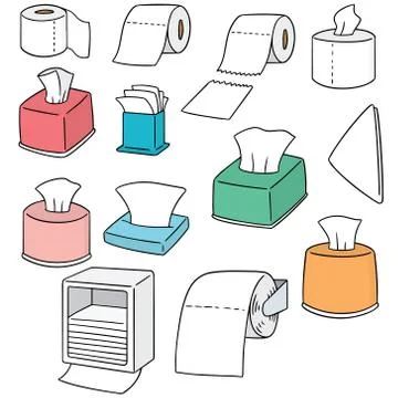 Vector set of tissue paper Stock Illustration