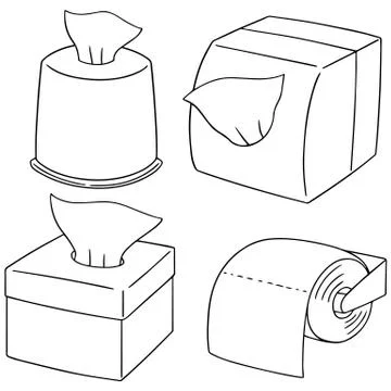 Vector set of tissue paper Stock Illustration