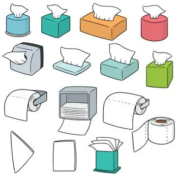 Vector set of tissue paper Stock Illustration