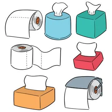 Vector set of tissue papers Stock Illustration