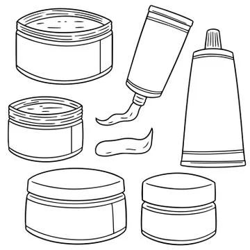 Vector set of topical cosmetic and topical medicine Stock Illustration
