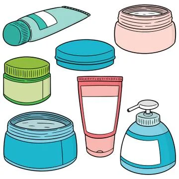 Vector set of topical cosmetic and topical medicine Stock Illustration