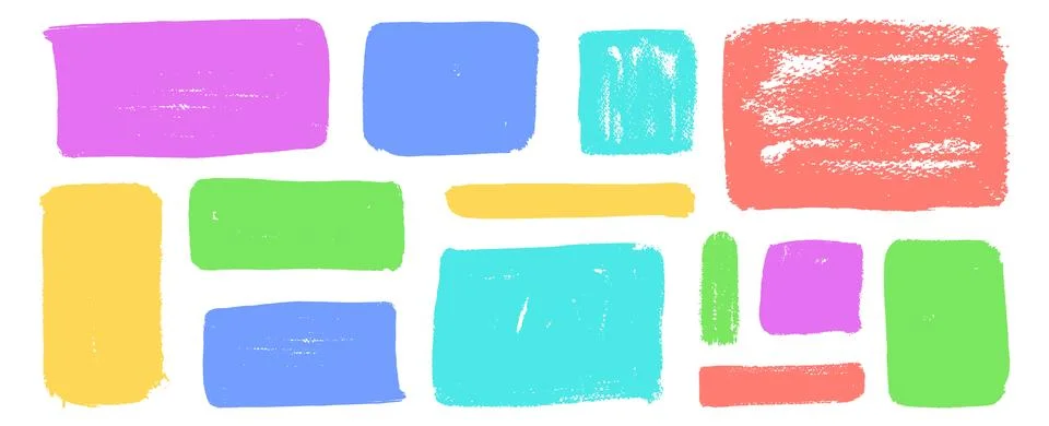 Vector set of torn sticker shapes for kids, featuring a freeform collage of Stock Illustration