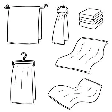 Vector set of towels Illustrazione stock