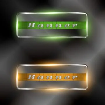 The vector set of transparent banners Stock Illustration