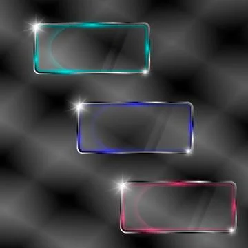 The vector set of transparent banners Stock Illustration