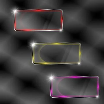 The vector set of transparent banners Stock Illustration