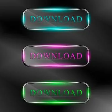 The vector set of transparent buttons Stock Illustration