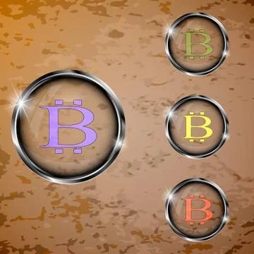 The vector set of transparent buttons Stock Illustration