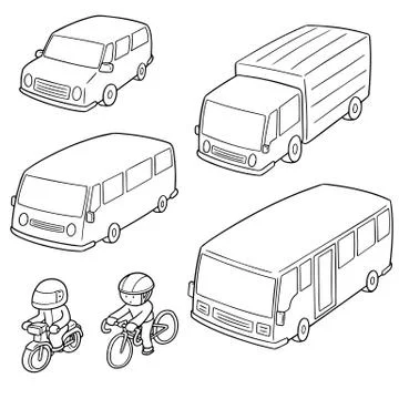 Vector set of transportation Stock Illustration