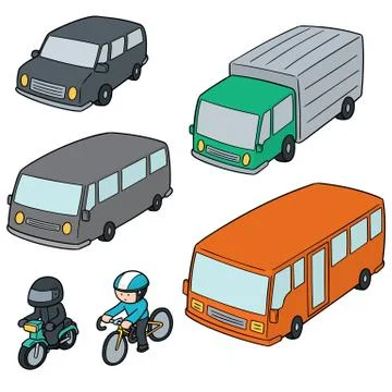 Vector set of transportation Stock Illustration