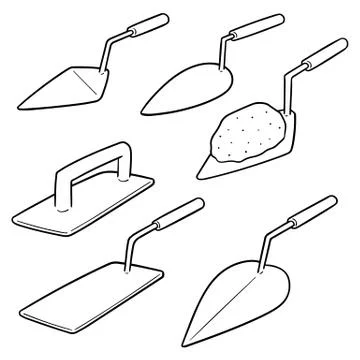 Vector set of trowel Stock Illustration