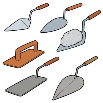 Vector set of trowel Stock Illustration