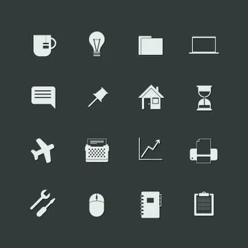 Vector set of universal icons Stock Illustration