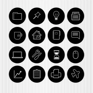 Vector set of universal icons Stock Illustration