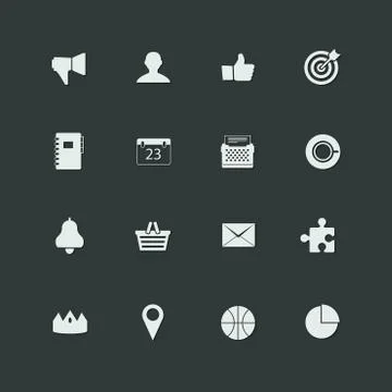 Vector set of universal icons Stock Illustration