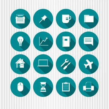 Vector set of universal icons Stock Illustration