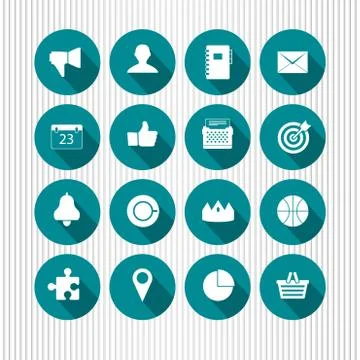 Vector set of universal icons Stock Illustration