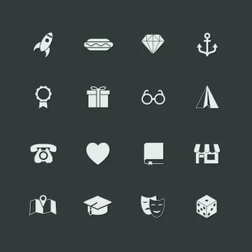 Vector set of universal icons Stock Illustration