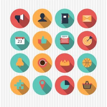 Vector set of universal icons Stock Illustration
