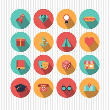 Vector set of universal icons Stock Illustration