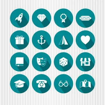 Vector set of universal icons Stock Illustration