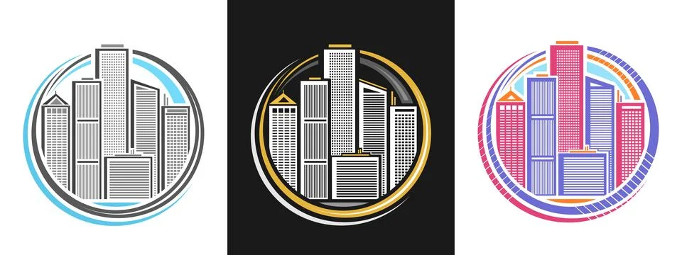 Vector set of Urban Logos Illustrazione stock