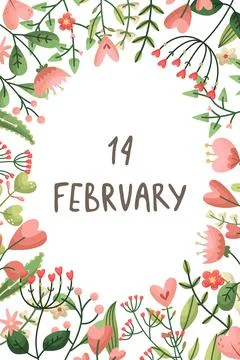 Vector set of Valentines day greeting cards. Flat style Illustrazione stock