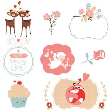 Vector Set for Valentines Day イラスト素材