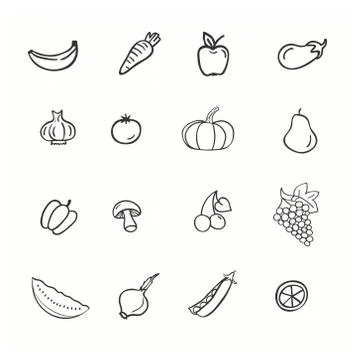 Vector set of vegetable Illustrazione stock