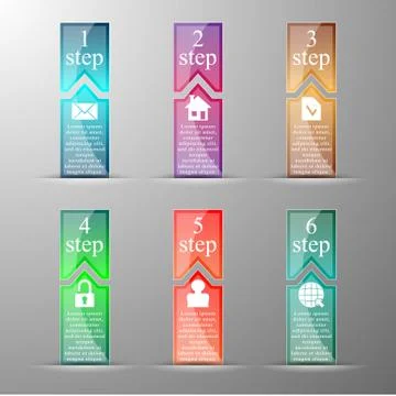 The vector set of vertical banners Stock Illustration