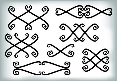 Vector set of vignettes. A lot of design elements. EPS10 illustration Stock Illustration