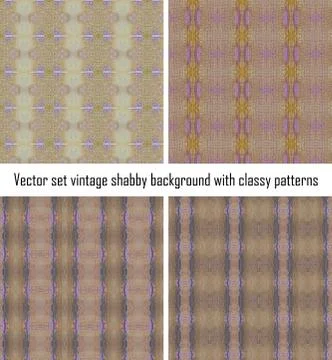 Vector set vintage background classical patterns 스톡 일러스트