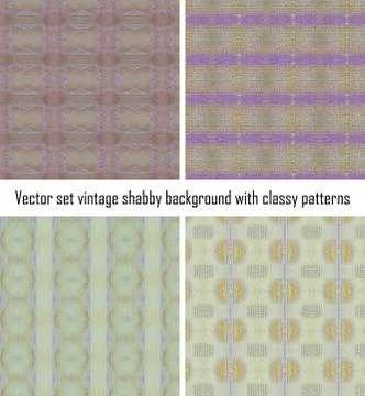 Vector set vintage background classical patterns 스톡 일러스트