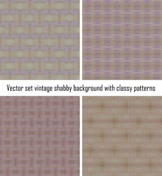 Vector set vintage background classical patterns Illustrazione stock