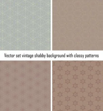 Vector set vintage background classical patterns 스톡 일러스트