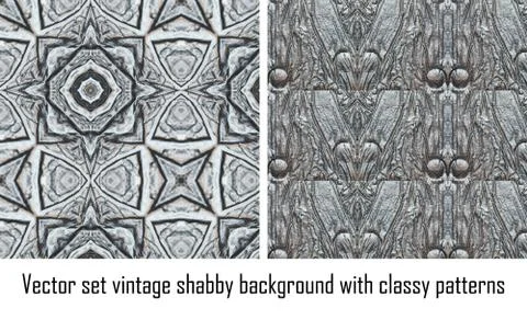 Vector set vintage background classical patterns 스톡 일러스트