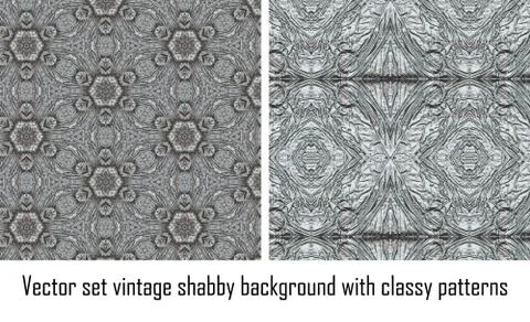Vector set vintage background classical patterns 스톡 일러스트