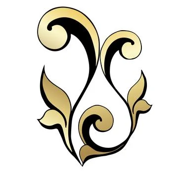 Vector set of vintage baroque corners and dividers.Border,angle,antique acanthus Stock Illustration