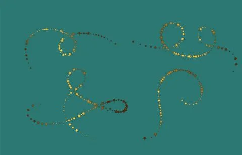 Vector set with vintage golden frames Victorian style element. Rococo decorat Stock Illustration