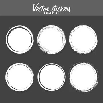 Vector set of vintage ink painted labels for greetings, promotion and logo 库存插图