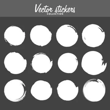 Vector set of vintage ink painted labels for greetings, promotion and logo Stockillustratie